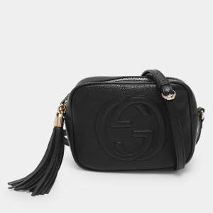 مملوكة مسبقًا Gucci Soho Disco Small Black Leather Crossbody Bag