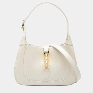 مملوكة مسبقًا Gucci White Small Calfskin Jackie 1961 Crossbody
