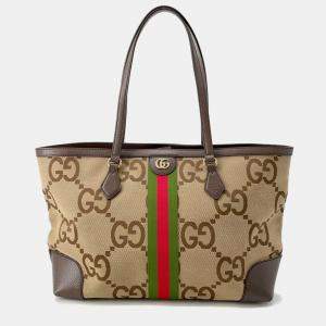 مملوكة مسبقًا Gucci Ophidia Jumbo Gg Medium Tote Bag Sherry Line