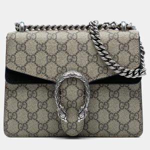 مملوكة مسبقًا حقيبة كروس غوتشي ديونيسوس صغيرة جي جي سوبريم بنية اللون