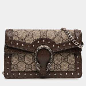 مملوكة مسبقًا Gucci Brown Mini GG Supreme Studs Dionysus Crossbody