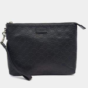مملوكة مسبقًا Gucci Black Leather Cimaline Clutch