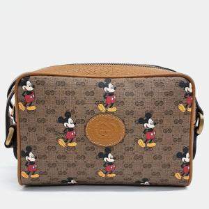 Pre Owned Gucci Beige PVC X Disney Crossbody Bag