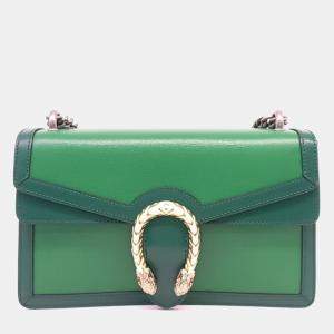 مملوكة مسبقًا Gucci Green Leather Dionysus Chain Shoulder Bag