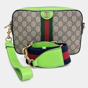 مملوكة مسبقًا Gucci Beige Multicolor PVC Ophidia GG Crossbody Bag