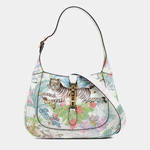 Pre Owned Gucci Blue Small Calfskin Tiger Jackie 1961 Crossbody