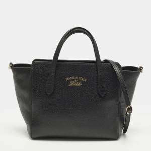 مملوكة مسبقًا Gucci Swing Mini Black Leather Tote