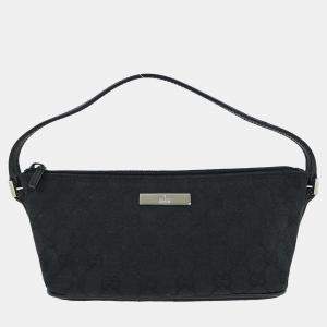 مملوكة مسبقًا حقيبة غوتشي يد سوداء جي جي