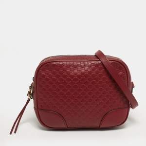 مملوكة مسبقًا Gucci Bree Red Guccissima Leather Crossbody Bag