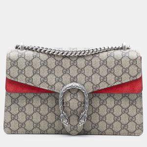 مملوكة مسبقًا Gucci Brown Medium GG Supreme Dionysus Shoulder Bag