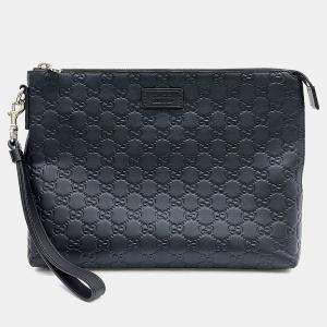 مملوكة مسبقًا Gucci Black Leather Cimaline Clutch