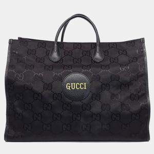 Pre Owned Gucci Black Fabric Off The Grid Tote Bag
