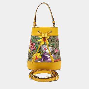 Pre Owned Gucci Multicolor PVC Ophidia Small Bucket Bag