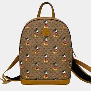 مملوكة مسبقًا Gucci Brown Disney Small Micro GG Supreme Mickey Mouse Dome Backpack
