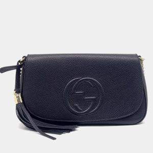 مملوكة مسبقًا Gucci Black Leather Soho Chain Crossbody Bag