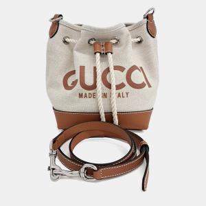 Pre Owned Gucci Multicolor Canvas and Leather Print Mini Shoulder Bag