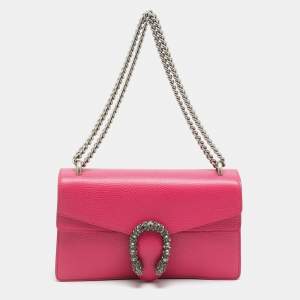 مملوكة مسبقًا Gucci  Dionysus Crystals Small Pink Leather Shoulder Bag