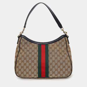 مملوكة مسبقًا Gucci Canvas Web Sherry Shoulder Bag