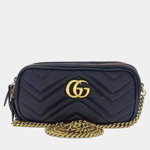 مملوكة مسبقًا حقيبة كروس بودي غوتشي مارمونت جلد سوداء (546581)