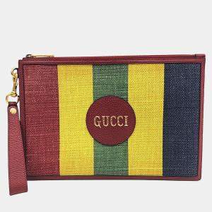 مملوكة مسبقًا Gucci Multicolor Fabric Off the Grid Clutch (625602)