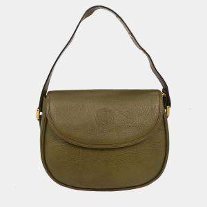 Pre Owned حقيبة غوتشي جلد أخضر