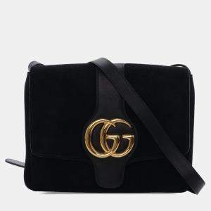 مملوكة مسبقًا Gucci Black Medium Suede Arli Crossbody