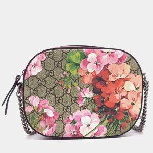 Pre Owned Gucci Multicolor Coated Canvas Supreme Bloom Mini Chain Bag