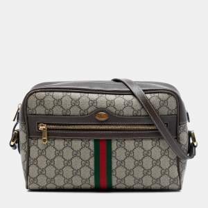 مملوكة مسبقًا Gucci Brown GG Supreme Ophidia Crossbody