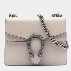 Pre Owned Gucci Beige Small Leather Dionysus Crossbody