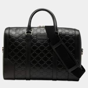 مملوكة مسبقًا Gucci Black Guccissima Business Bag