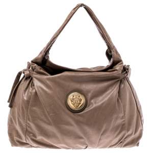 مملوكة مسبقًا Gucci Brown Leather Hysteria Medium Hobo