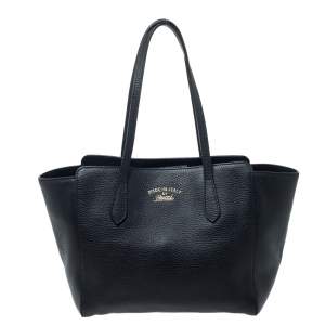 مملوكة مسبقًا Gucci Black Leather Small Swing Tote