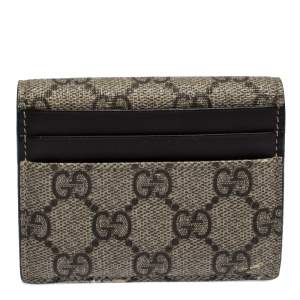 Gucci Brown GG Supreme Canvas Card Case