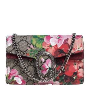 Pre Owned Gucci Multicolor GG Supreme Blooms Canvas Super Mini Dionysus Shoulder Bag