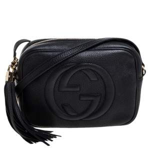 مملوكة مسبقًا Gucci Black Leather Soho Disco Shoulder Bag