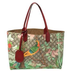 مملوكة مسبقًا حقيبة يد غوتشي تيان غاردن جلد وكانفاس سوبريم جي جي متعددة الألوان