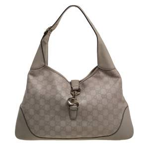 مملوكة مسبقًا Gucci Beige Guccissima Leather Jackie O Hobo