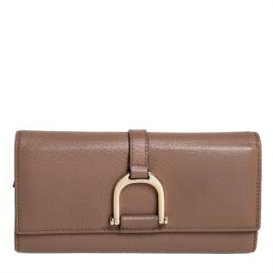 Gucci Brown Leather Abbey Continental Wallet