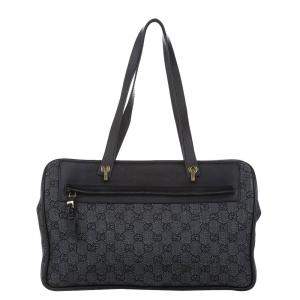 Gucci Black GG Canvas Shoulder Bag