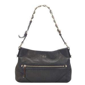 Gucci Black Leather Capri Ranch Shoulder Bag