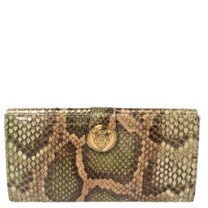 Gucci Multicolor Python Hysteria Continental Wallet