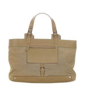 Gucci Brown Canvas And Leather Tote Bag
