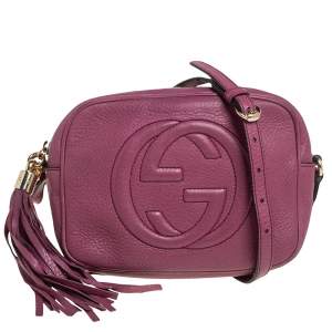 Pre Owned حقيبة كروس غوتشي سوهو ديسكو جلد وردي