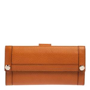 Pre Owned محفظة غوتشي كونتنينتال جلد بني فاتح 