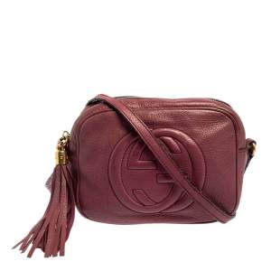 مملوكة مسبقًا Gucci Pink Leather Small Soho Disco Crossbody Bag