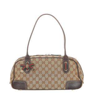 Gucci Brown/Beige GG Canvas Princy Shoulder Bag