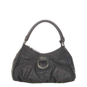 Gucci Black Leather Abbey D-Ring Shoulder Bag