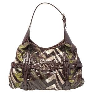 Pre Owned  Gucci Multicolor Python Limited Edition 85th Anniversary Hobo 