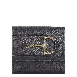 Gucci Black Calf Leather Hasler Small Wallet