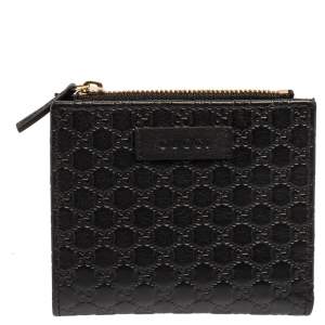 Gucci Black Microguccissima Leather Bifold Wallet